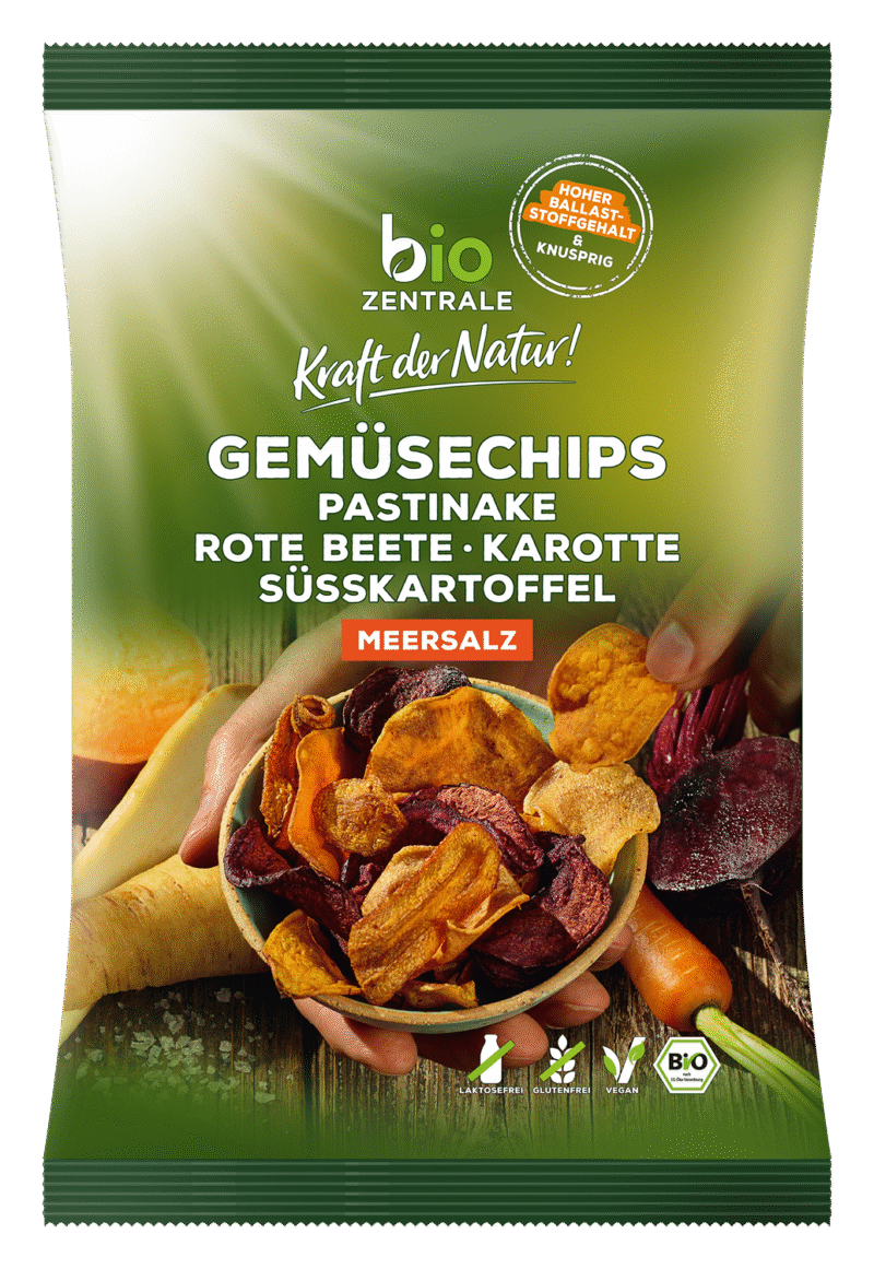 bio Zentrale Gemüsechips mit Meersalz 90g