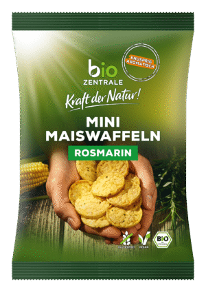 bio Zentrale Mini Maiswaffeln mit Rosmarin 50g
