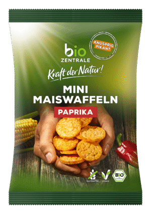 bio Zentrale Mini Maiswaffeln mit Paprika 50g