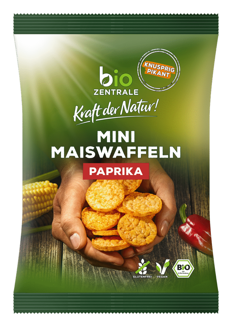 bio Zentrale Mini Maiswaffeln mit Paprika 50g