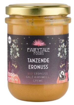 Fairytale Foods Bio Tanzende Erdnuss Erdnuss-Salz-Karamell-Creme 200g