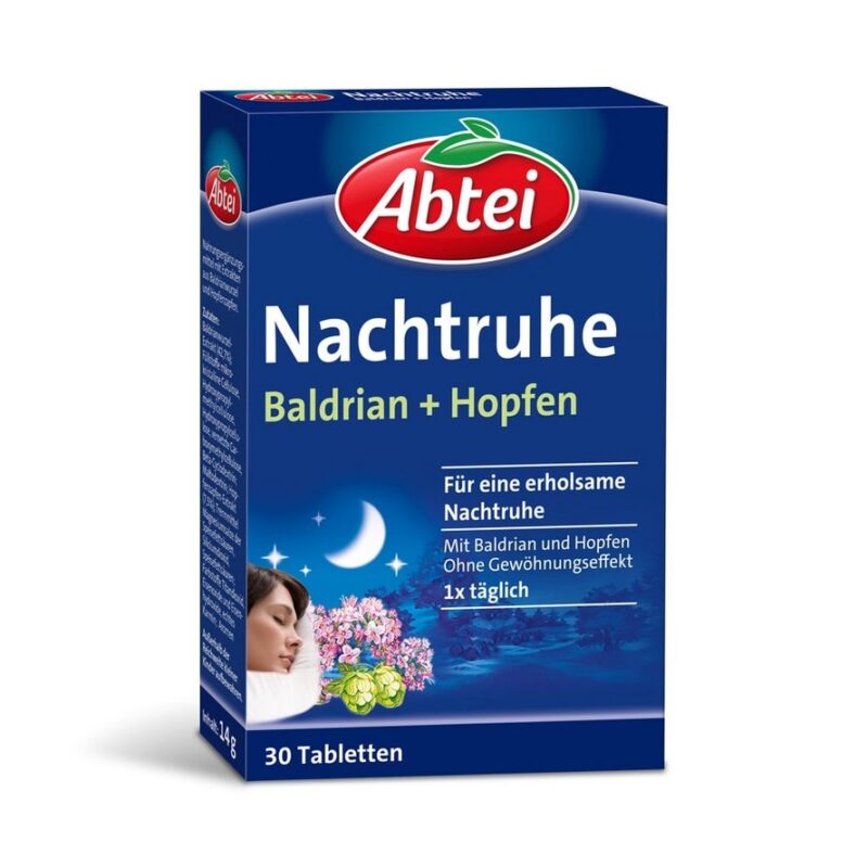 Abtei Nachtruhe Baldrian und Hopfen (30 Tabletten) 13,7g
