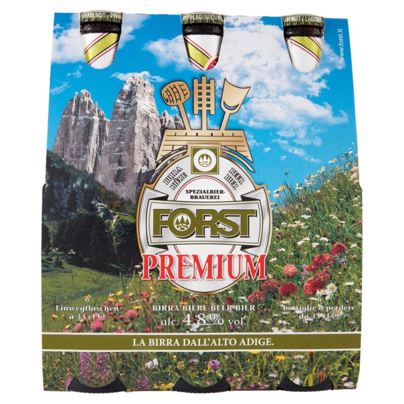 Forst Bier Premium 0,33l (Einwegflaschen) 6er Packung