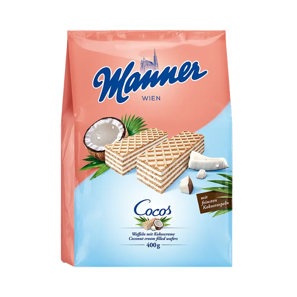 Manner Waffeln mit Kokoscreme 400g