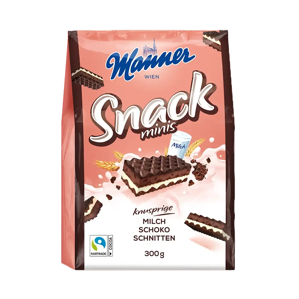 Manner Snack Minis Milchschokoschnitten 300g