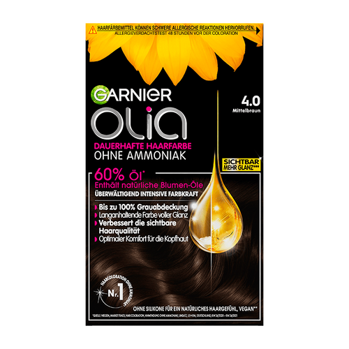 GARNIER Olia Haarfarbe Mittelbraun Nr. 4.0