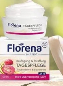 Florena Tagespflege Traubenkernöl&Sojaextrakt für reife und trockene Haut 50ml