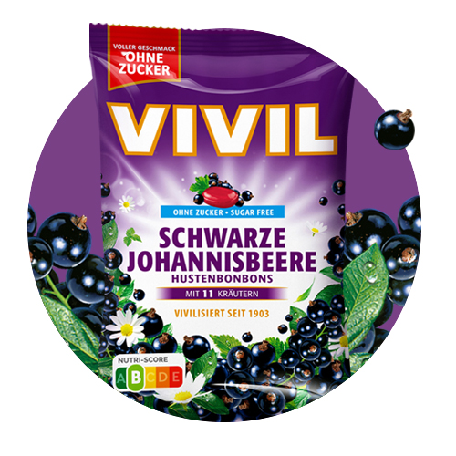 VIVIL Hustenbonbons Schwarze Johannisbeere 120g
