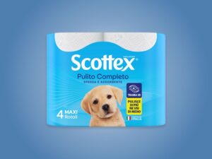 Scottex Toilettenpapier Pulito completo 4 Rollen