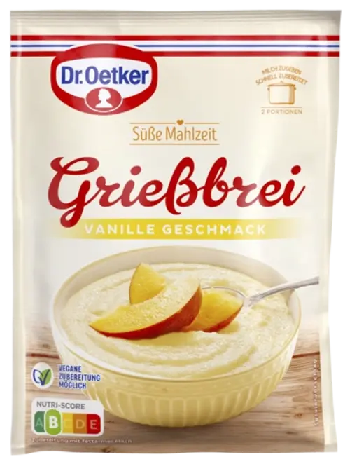 Dr. Oetker Süße Mahlzeit Grießbrei mit Vanillegeschmack 90g