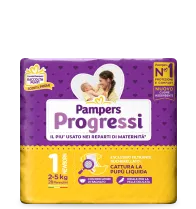 Pampers Progressi Windeln Nr.1 Neugeborene 2-5kg 28 Stück