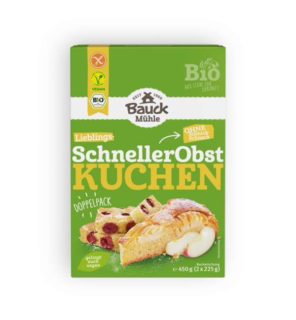 Bauck Mühle Backmischung Schneller Obstkuchen 450g