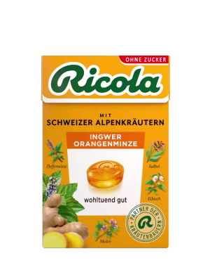 Ricola Kräuterbonbons Orange&Ingwer 50g