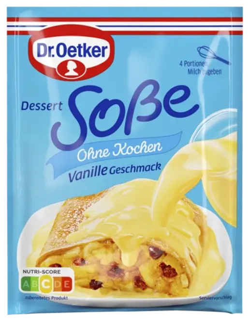 Dr. Oetker Dessert Soße mit Vanillegeschmack 39g