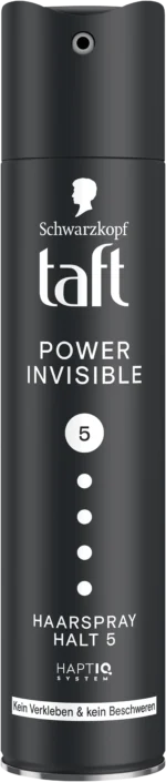 Schwarzkopf Taft Haarspray Power Invisible Halt 5 kein Verkleben& kein Beschweren 250ml