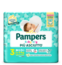 Pampers Baby Dry Windeln Nr.3 Midi 4-9kg 28 Stück
