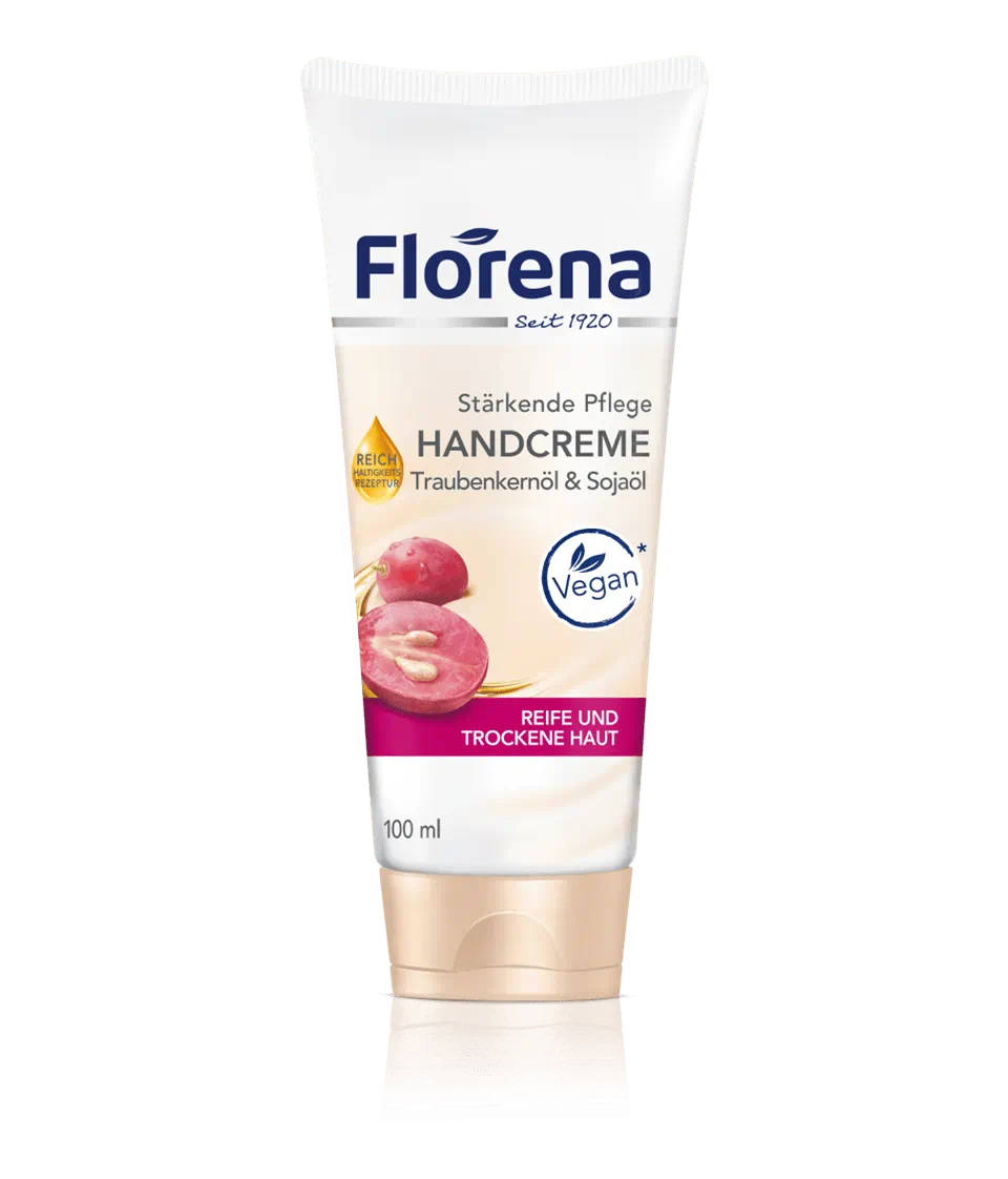 Florena Handcreme Traubenkernöl&Sojaöl für reife und trockene Haut 100ml