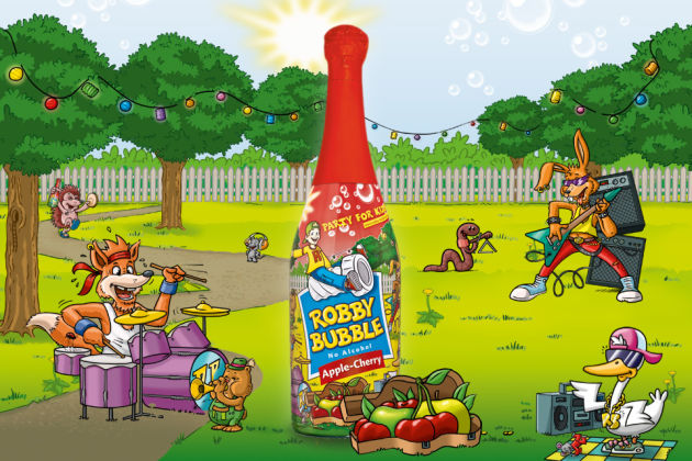 Robby Bubble Kindersekt Apfel-Kirsche 0,75l