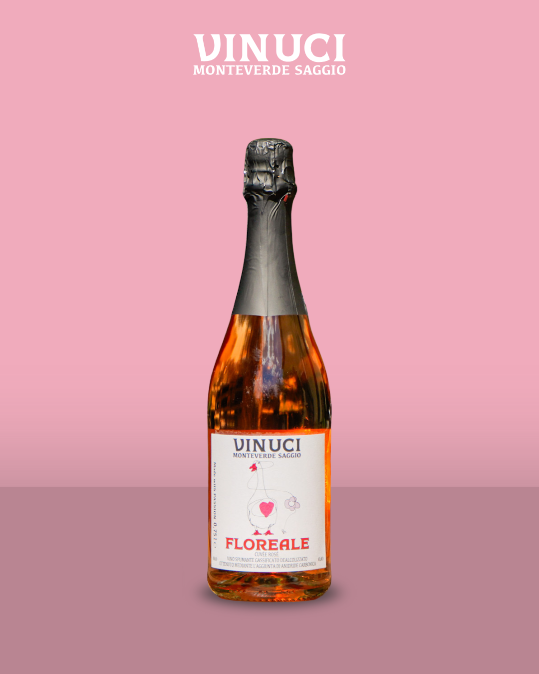 Vinuci Rosé Sekt Floreale (alkoholfrei) 0,75l