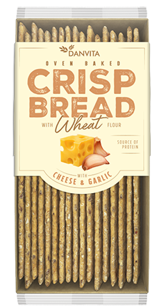 Danvita Crisp Bread mit Käse und Knoblauch 130g