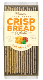 Danvita Crisp Bread mit Käse, Tomaten und Basilikum 130g