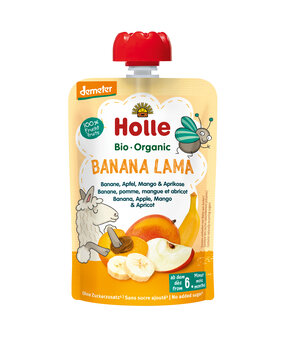 Holle Bio Babynahrung Quetschies Banana Lama 100g