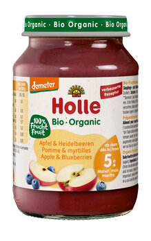 Holle Bio Babynahrung Apfel&Heidelbeeren 190g