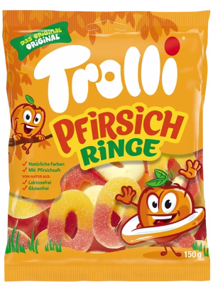 Trolli Saure Pfirsichringe 150g