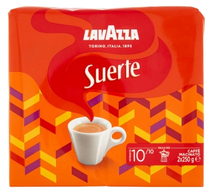 Lavazza Kaffee Suerte Röstung Nr.10/10 Gemahlen 2x250g
