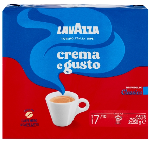 Lavazza Kaffee Espresso Crema e Gusto Classico Röstung Nr.7/10 gemahlen 2x250g