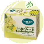 Viropa Bio-Kräutertee Holunder-Lindenblüten Tee 15 Beutel 21g