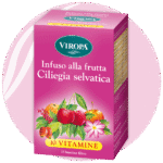 Viropa Früchtetee Waldkirsche 10 Vitamine 15 Beutel 45g